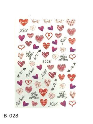 Наклейки для ногтей B-028 i love you