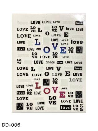 Наклейки для ногтей DD-006 love
