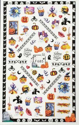 Наклейки для ногтей F685 HELLOWEEN