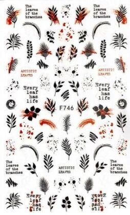 Наклейки для ногтей F746