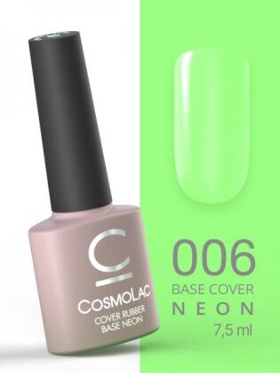 CosmoLac База неоновая Cover Rubber Base Neon №006 Ела лама лайм 7,5 мл
