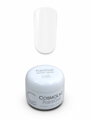 CosmoLac Гель-краска без липкого слоя PaintGel Белый глянец 5 мл