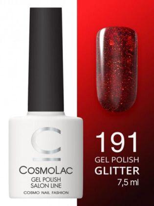 CosmoLac Гель-лак GLITTER 191 Зимняя вишня 7,5 мл