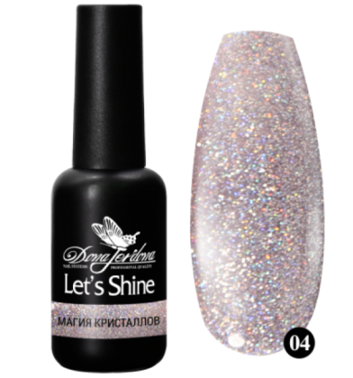 Dona Jerdona Гель-лак Let's Shine магия кристаллов №04 10 мл
