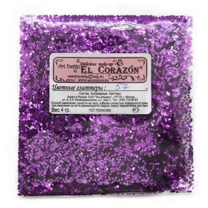 El Corazon Конфетти блестящие №57 Квадратик малиновый 0,88 мм стойкие