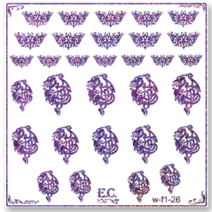 El Corazon Слайдер-дизайн для ногтей №W-f1-26 violet holo