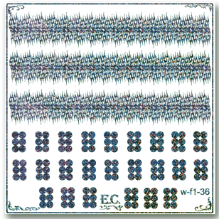 El Corazon Слайдер-дизайн для ногтей №W-f1-36 silver holo