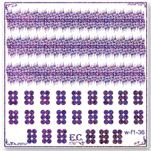 El Corazon Слайдер-дизайн для ногтей №W-f1-36 violet holo