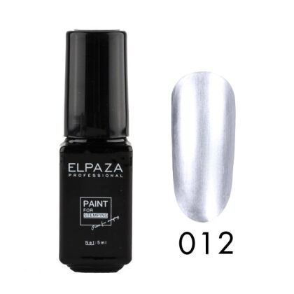 Elpaza Краска для стемпинга №012 серебряная 5 мл