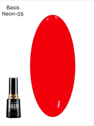 Gellaktik База цветная BASIS NEON №05 RED PINK 12 мл