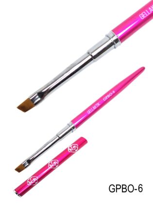 Gellaktik Кисть для геля PINK №6 скошенная