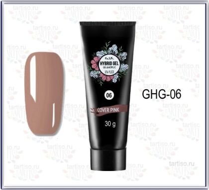 Gellaktik Полигель HYBRID GEL №06 COVER PINK 30 гр