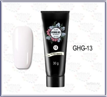Gellaktik Полигель HYBRID GEL №13 ULTRA WHITE 30 гр