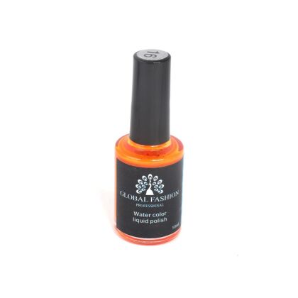 Global Fashion Акварельные капли Water color №16 10 мл orange