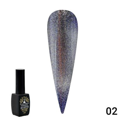 Global Fashion Гель-лак 24D Wild Cat eyes кошачий глаз №02 8 мл