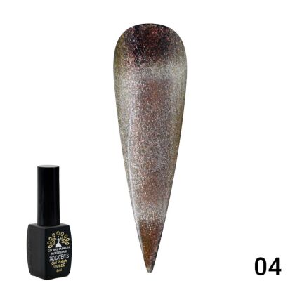 Global Fashion Гель-лак 24D Wild Cat eyes кошачий глаз №04 8 мл