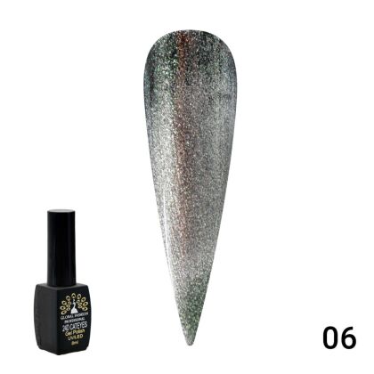 Global Fashion Гель-лак 24D Wild Cat eyes кошачий глаз №06 8 мл
