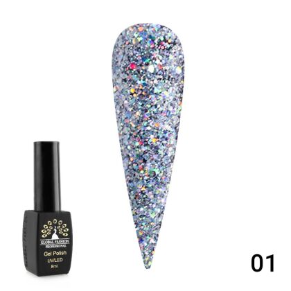 Global Fashion Гель-лак Diamond Ball №01 8 мл