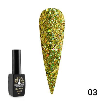 Global Fashion Гель-лак Diamond Ball №03 8 мл