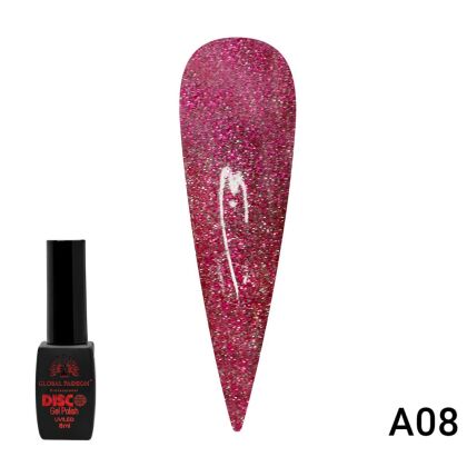 Global Fashion Гель-лак Disco светоотражающий №A08 8 мл
