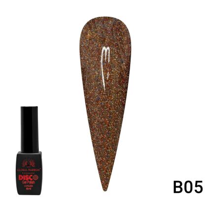Global Fashion Гель-лак Disco светоотражающий №B05 8 мл