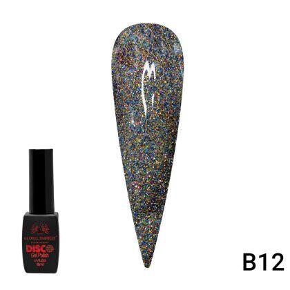 Global Fashion Гель-лак Disco светоотражающий №B12 8 мл