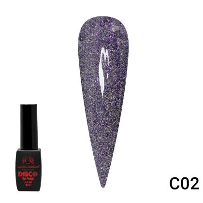 Global Fashion Гель-лак Disco светоотражающий №C02 8 мл
