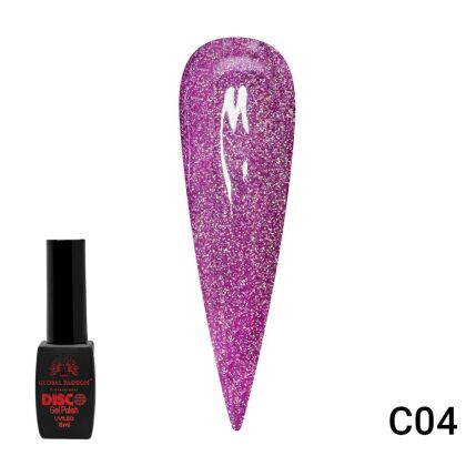 Global Fashion Гель-лак Disco светоотражающий №C04 8 мл