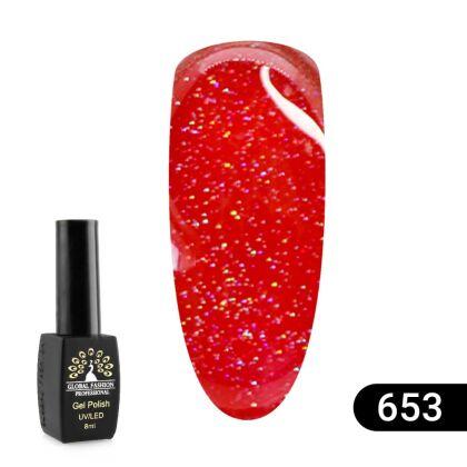Global Fashion Гель-лак Sexy Red №653 8 мл