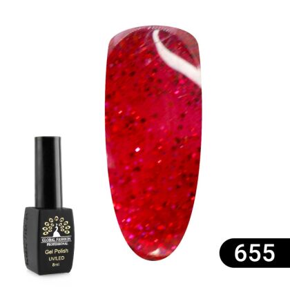 Global Fashion Гель-лак Sexy Red №655 8 мл