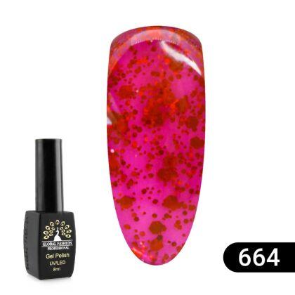 Global Fashion Гель-лак Sexy Red №664 8 мл