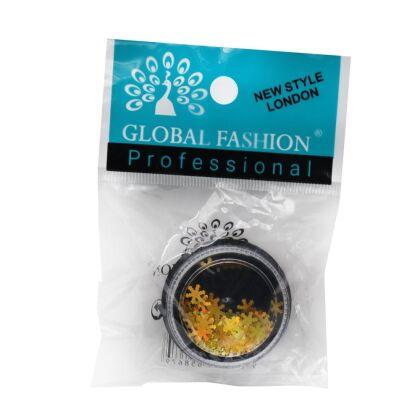 Global Fashion Декор для ногтей снежинки золотые