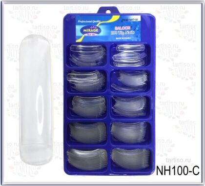 Mirage Типсы 100 шт Long прозрачные
