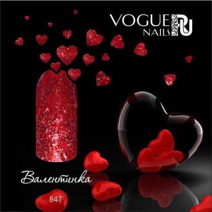 Vogue Nails Гель-лак с блестками Валентинка 10 мл