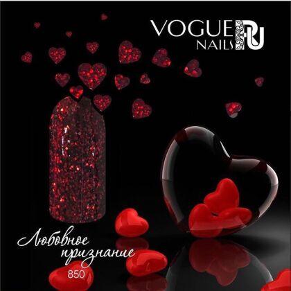 Vogue Nails Гель-лак с блестками Любовное Признание 10 мл