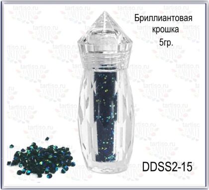 Дизайн Бриллиантовая крошка мультимикс 5 гр черно-бирюзовый