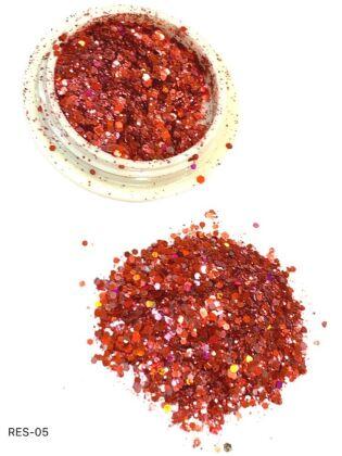 Дизайн Брокат красный RED-05