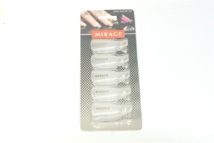 Зажимы для снятия покрытий РУКИ 1 Nail klip 5 шт прозрачные Корея