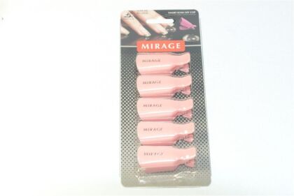 Зажимы для снятия покрытий РУКИ 4 Nail klip 5 шт Розовые Корея