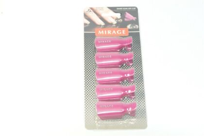 Зажимы для снятия покрытий РУКИ 6 Nail klip 5 шт Малина Корея