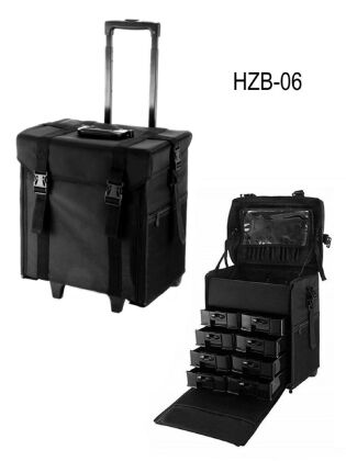 Чемодан для мастера на 2х колесах HZB-06 ткань 41х29х47 см черный