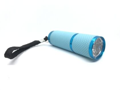 LED лампа-фонарик для гель лака 9 лампочек голубой