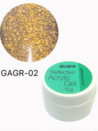 Gellaktik Акригель светоотражающий REFLECTIVE ACRYLIC GEL №02 15 гр