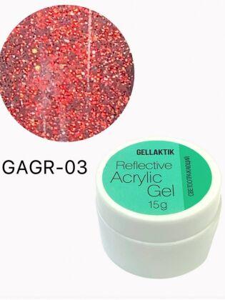 Gellaktik Акригель светоотражающий REFLECTIVE ACRYLIC GEL №03 15 гр