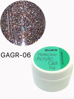 Gellaktik Акригель светоотражающий REFLECTIVE ACRYLIC GEL №06 15 гр