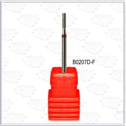 Фреза алмазная B0207D-F цилиндр красная