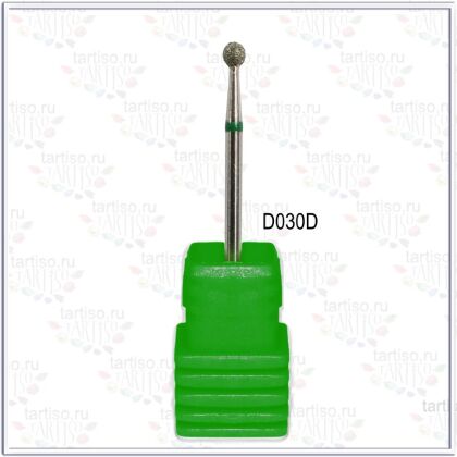 Фреза алмазная D030D шар зелёная