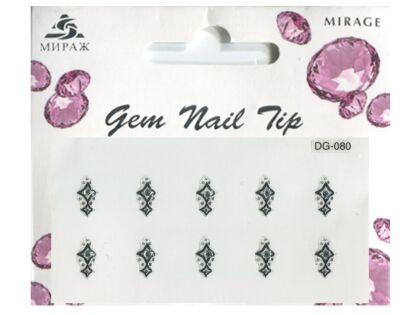Mirage 3D Наклейки для ногтей Gem Nail Tip DG-080