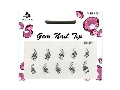 Mirage 3D Наклейки для ногтей Gem Nail Tip DG-081