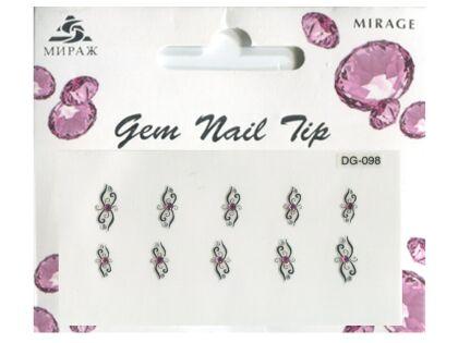 Mirage 3D Наклейки для ногтей Gem Nail Tip DG-098